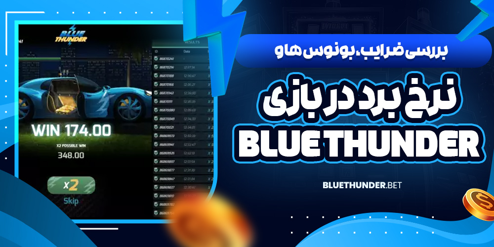 بررسی ضرایب، بونوس‌ ها و نرخ برد در بازی Blue Thunder